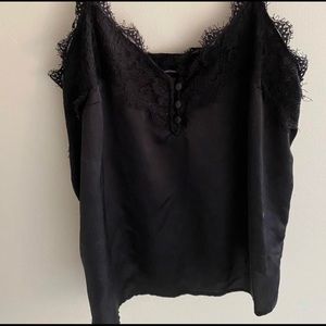 Lace/silk tank top in good condition
